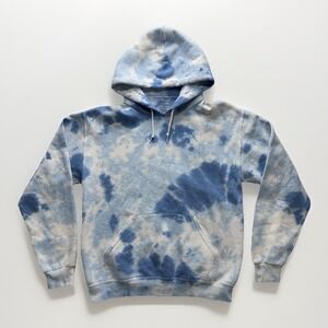 Artist Union Clothing Co. Adult Blue Tie Dye Pullover Hoodie Athleisure Small